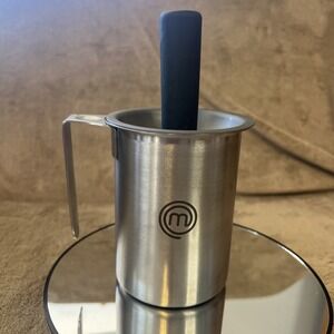 Masterchef 2 Cup BBQ Stainless Steel Sauce Pot /w Silicone Basting Brush